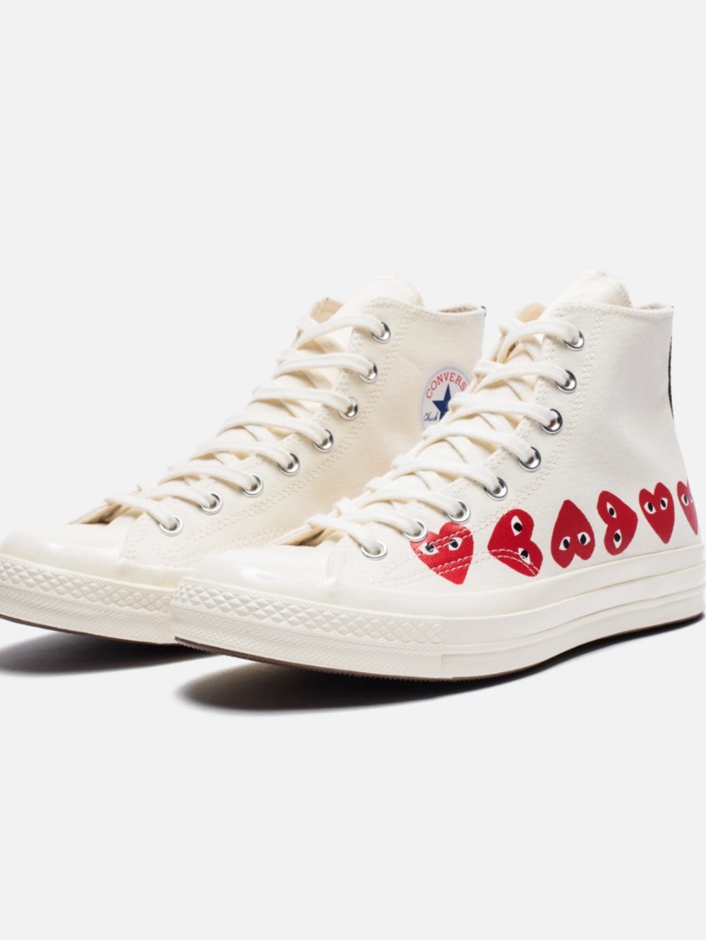 Converse Chuck Taylor All Star 70 Hi Comme des Garcons PLAY Multi-Heart White